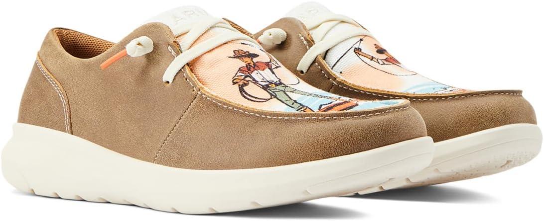 imageARIAT Hilo Womens Slip OnBrown BomberSurfing Paniolo Print