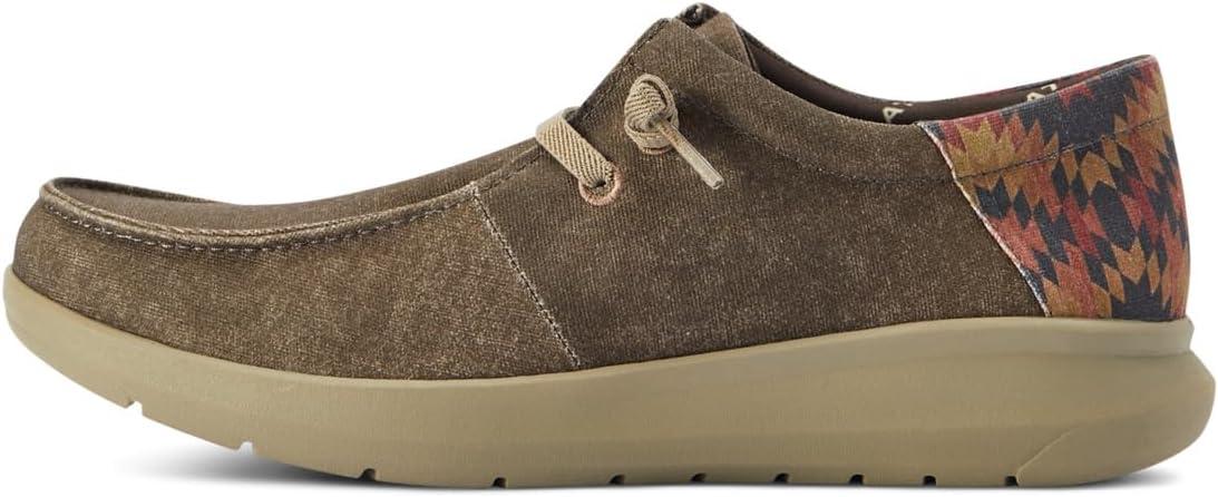 imageARIAT Mens Hilo Stretch SneakerDark TanRust Aztec Print