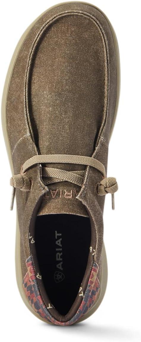 imageARIAT Mens Hilo Stretch SneakerDark TanRust Aztec Print