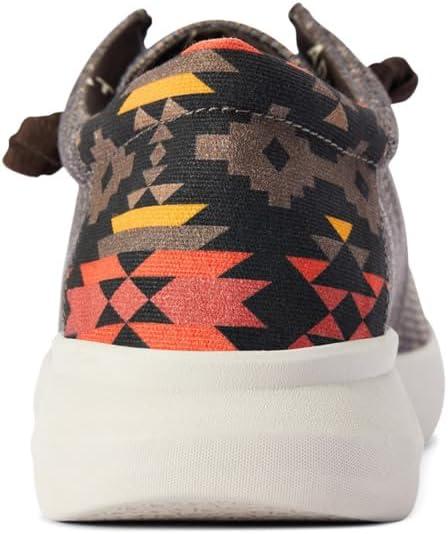 imageARIAT Mens Hilo Stretch SneakerHeathered BrownRed Aztec Print