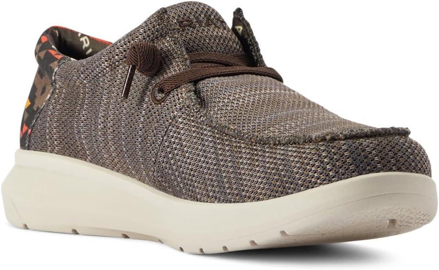imageARIAT Mens Hilo Stretch SneakerHeathered BrownRed Aztec Print