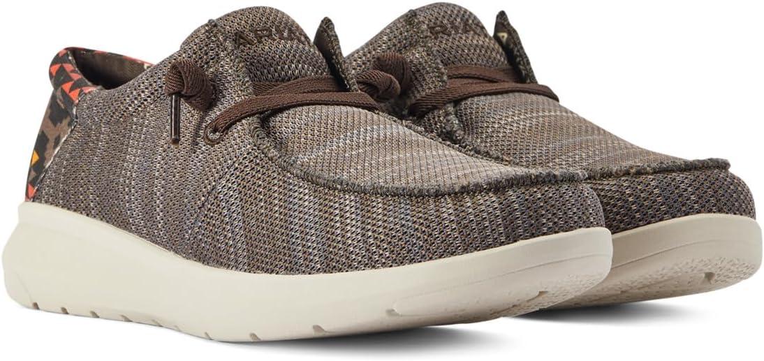 imageARIAT Mens Hilo Stretch SneakerHeathered BrownRed Aztec Print