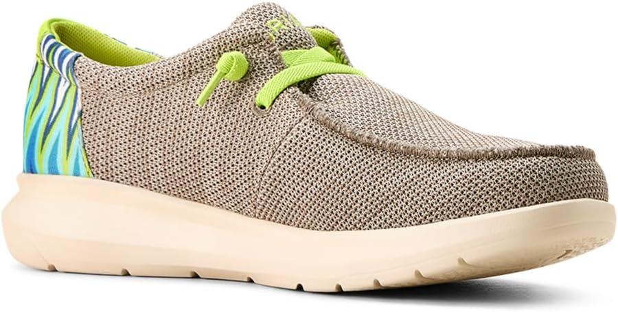 imageARIAT Mens Hilo Stretch SneakerSlate Grey MeshLime Green