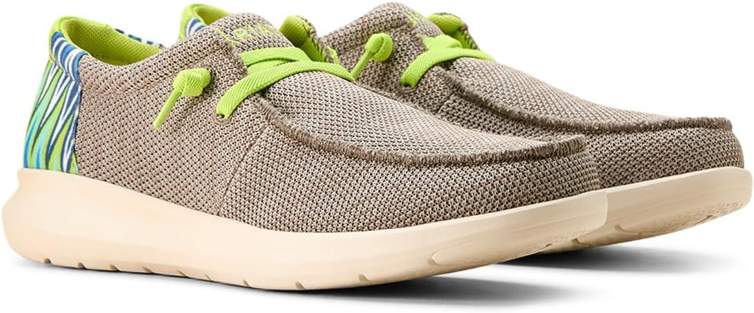 imageARIAT Mens Hilo Stretch SneakerSlate Grey MeshLime Green