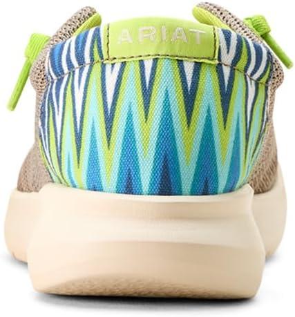 imageARIAT Mens Hilo Stretch SneakerSlate Grey MeshLime Green