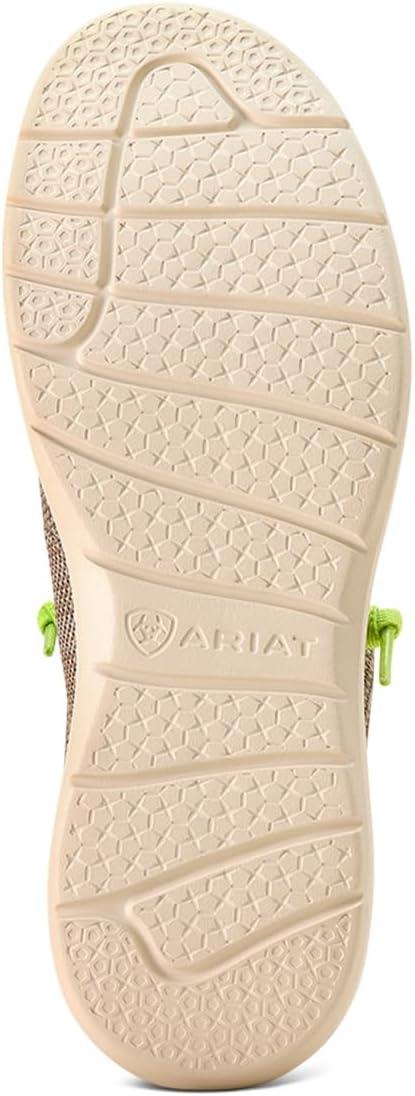 imageARIAT Mens Hilo Stretch SneakerSlate Grey MeshLime Green