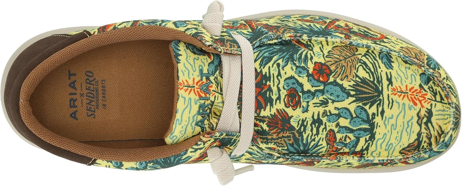 imageARIAT Mens Hilo Stretch SneakerYellow Mojave PrintBlanket Suede