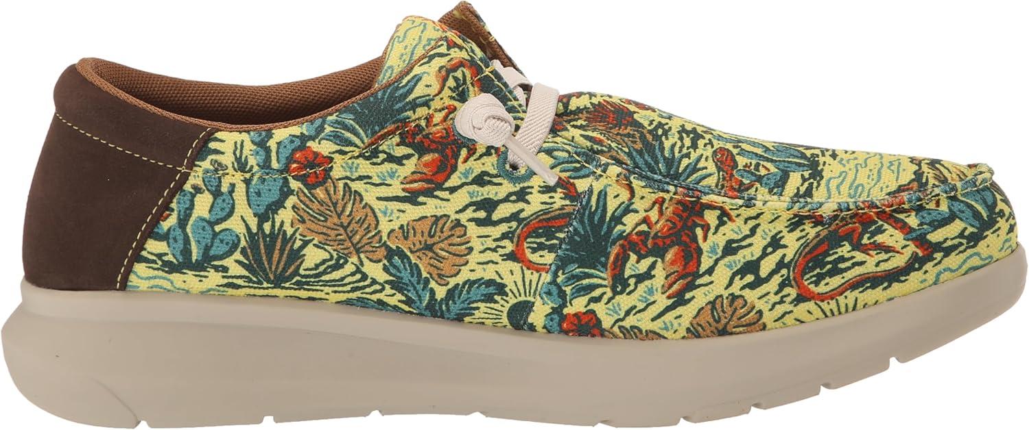 imageARIAT Mens Hilo Stretch SneakerYellow Mojave PrintBlanket Suede