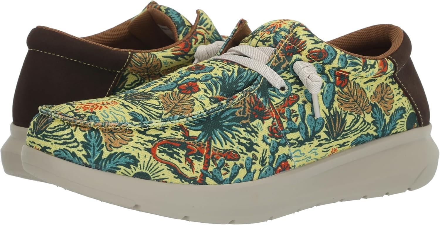 imageARIAT Mens Hilo Stretch SneakerYellow Mojave PrintBlanket Suede
