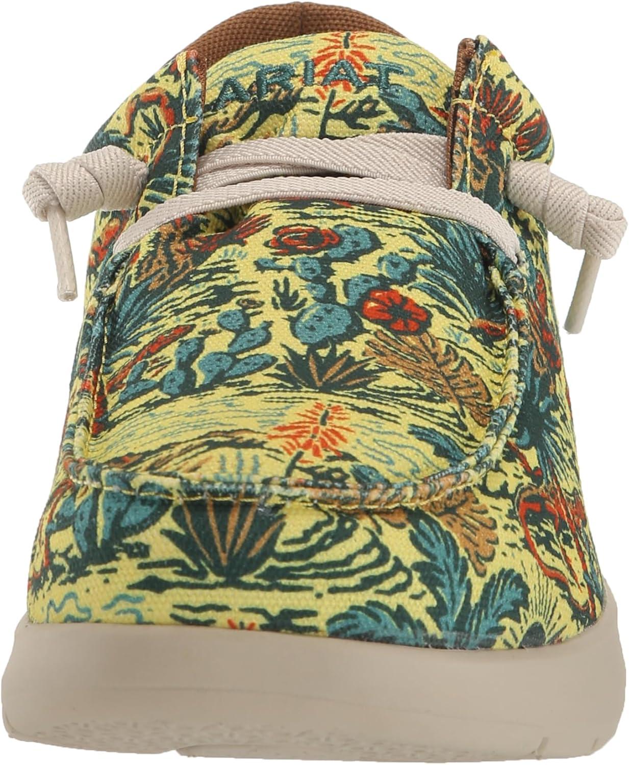 imageARIAT Mens Hilo Stretch SneakerYellow Mojave PrintBlanket Suede