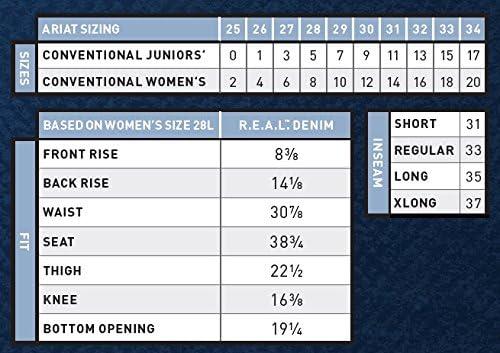 imageARIAT Womens REAL Mid Rise Stretch Entwined Boot Cut JeanGlacier