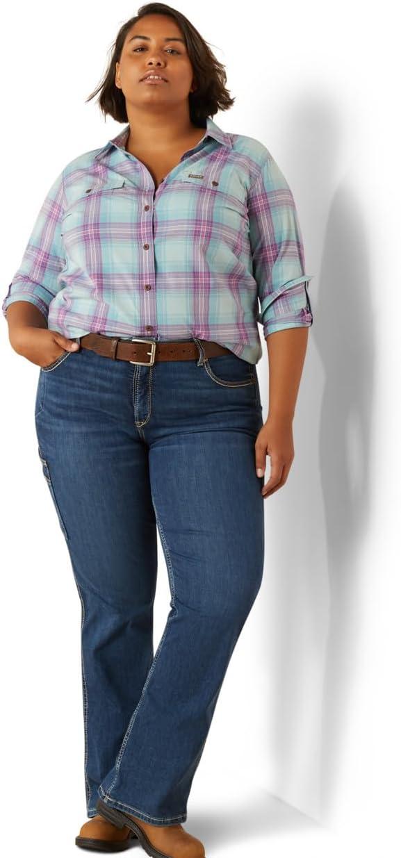 imageARIAT Womens Rebar Made Tough Durastretch Work ShirtAquatic