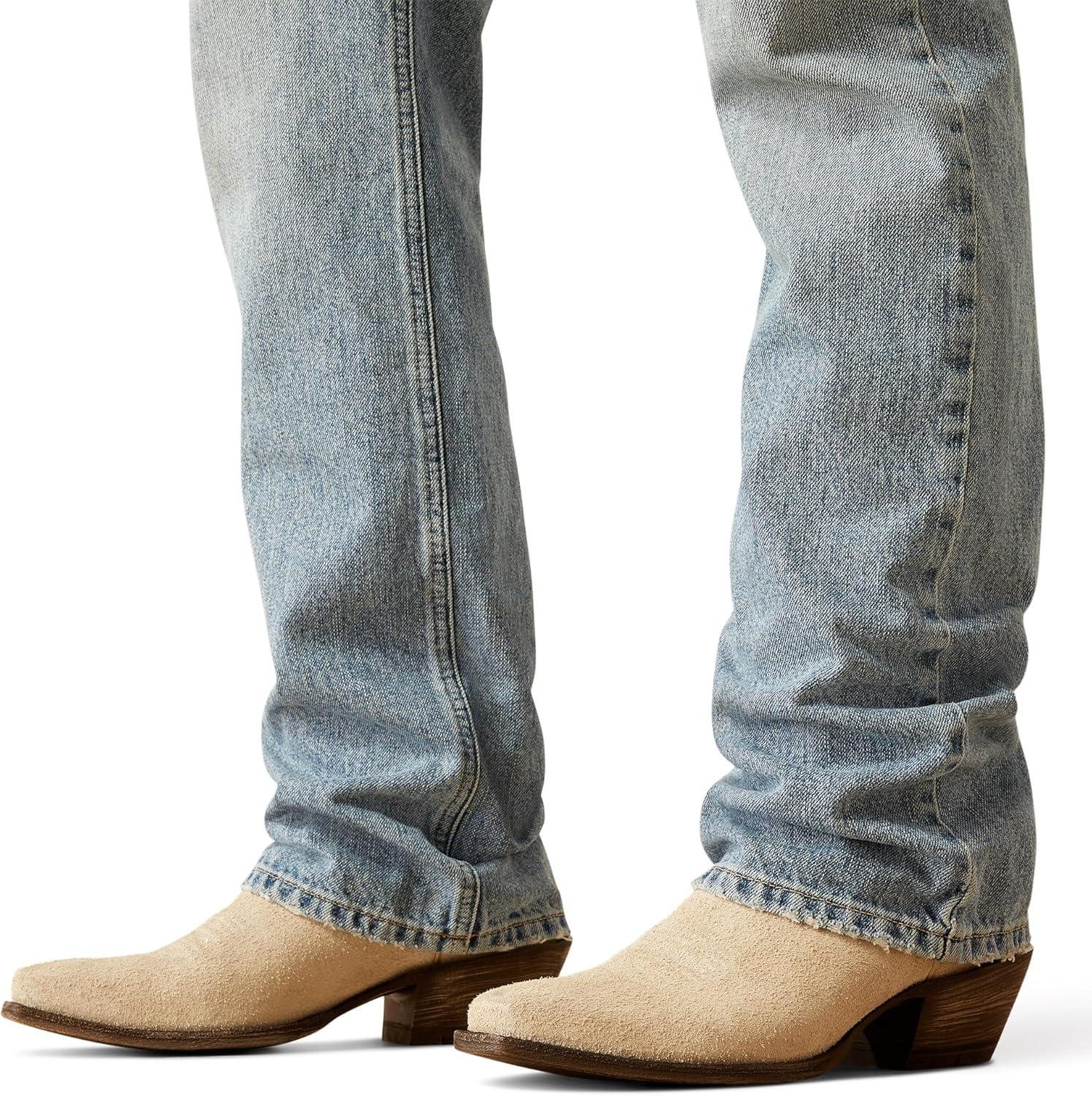 imageAriat Mens Yellowstone M5 Rider Slim Straight JeanLight Distressed