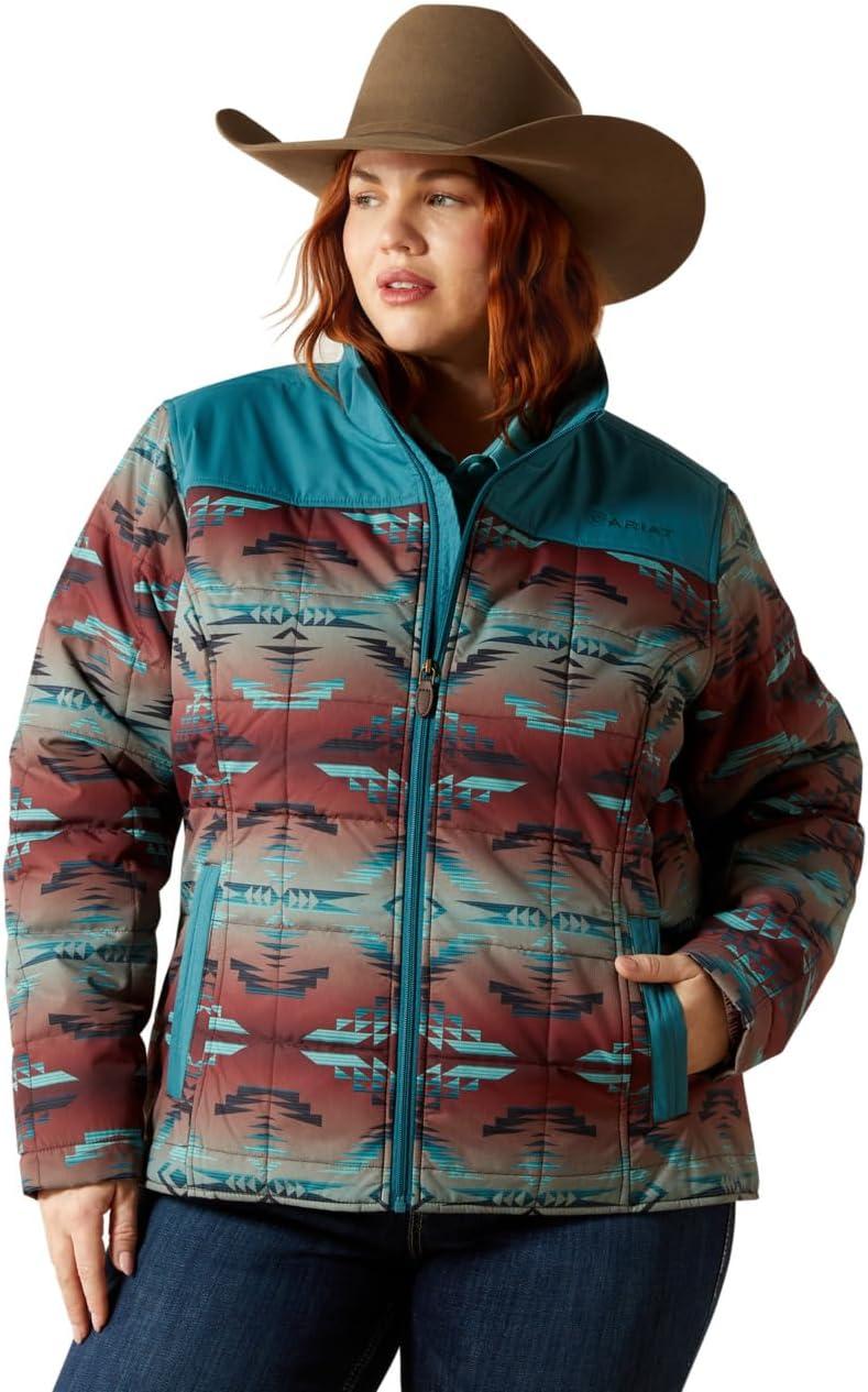 imageAriat WSL Womens Serrano Southwest REAL Crius JacketDragonflyInez Blanket Print