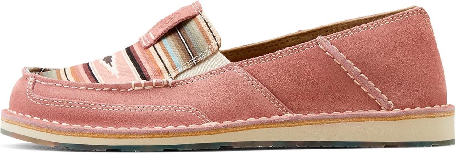 imageAriat Womens Cruiser Azteca Black SuedeGold Glitter CasualBaby Pink SerapeAzalea Suede