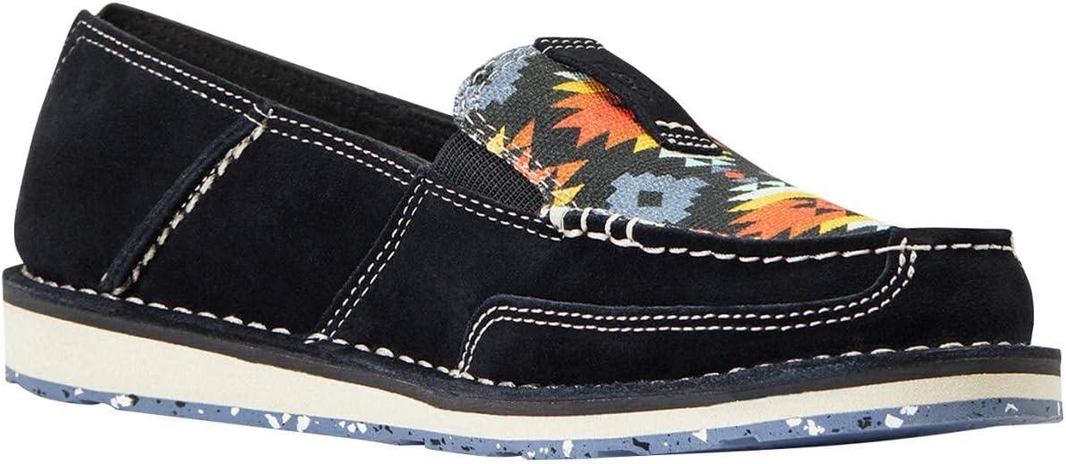 imageAriat Womens Cruiser Azteca Black SuedeGold Glitter CasualBlack SuedeDeepest Aztec