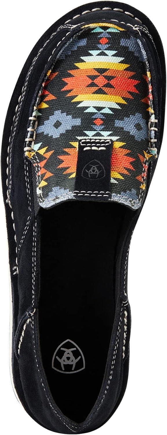 imageAriat Womens Cruiser Azteca Black SuedeGold Glitter CasualBlack SuedeDeepest Aztec