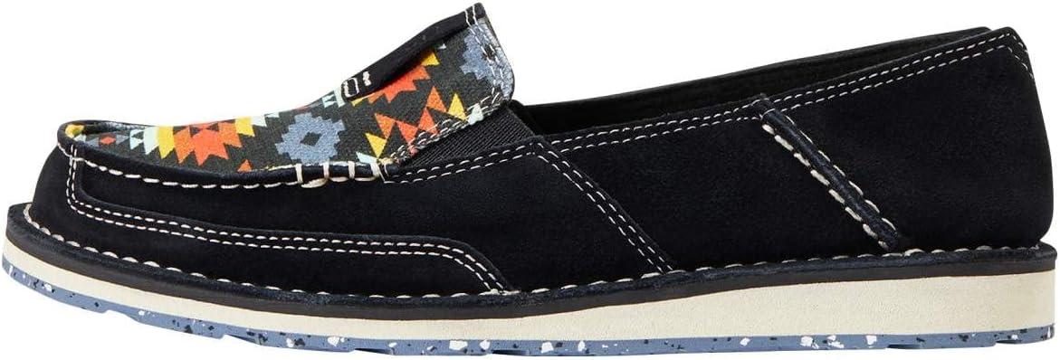 imageAriat Womens Cruiser Azteca Black SuedeGold Glitter CasualBlack SuedeDeepest Aztec
