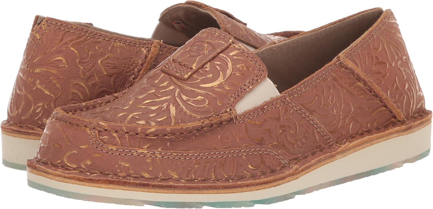 imageAriat Womens Cruiser Azteca Black SuedeGold Glitter CasualBronze Blanket Emboss