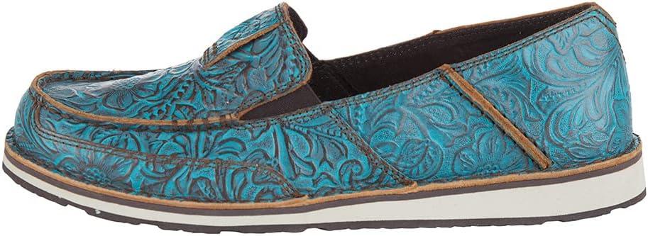 imageAriat Womens Cruiser Azteca Black SuedeGold Glitter CasualBrushed Turquoise Floral Emboss