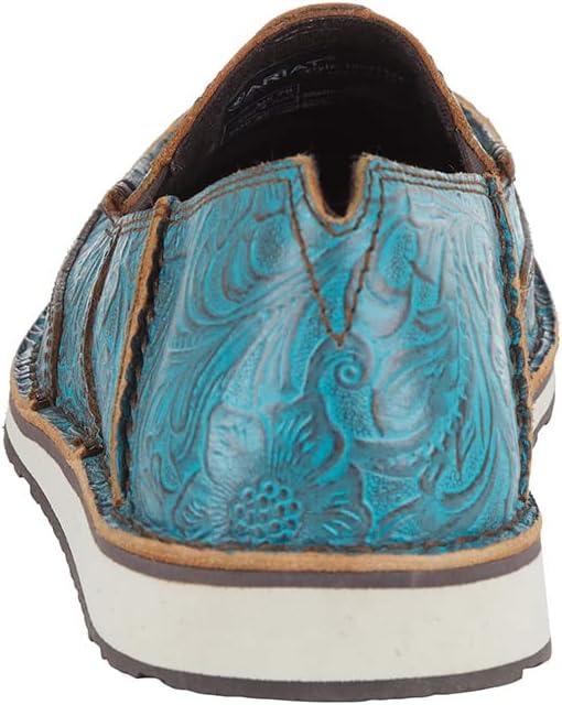 imageAriat Womens Cruiser Azteca Black SuedeGold Glitter CasualBrushed Turquoise Floral Emboss
