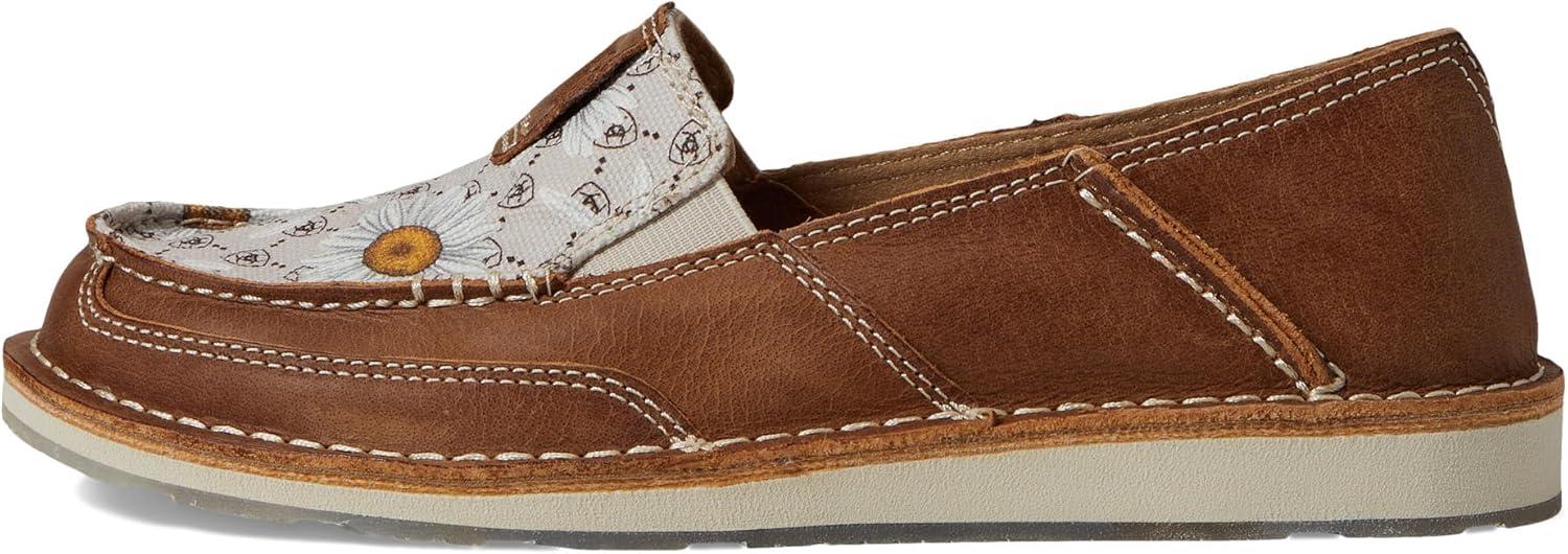 imageAriat Womens Cruiser Azteca Black SuedeGold Glitter CasualCarmella BrownDaisy Logo Print