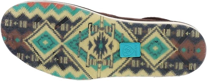 imageAriat Womens Cruiser Azteca Black SuedeGold Glitter CasualChocolate SuedeRio Arriba Turquoise