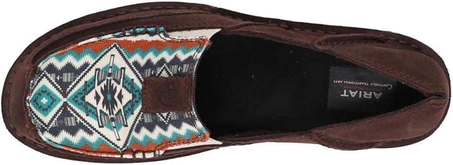 imageAriat Womens Cruiser Azteca Black SuedeGold Glitter CasualChocolate SuedeRio Arriba Turquoise
