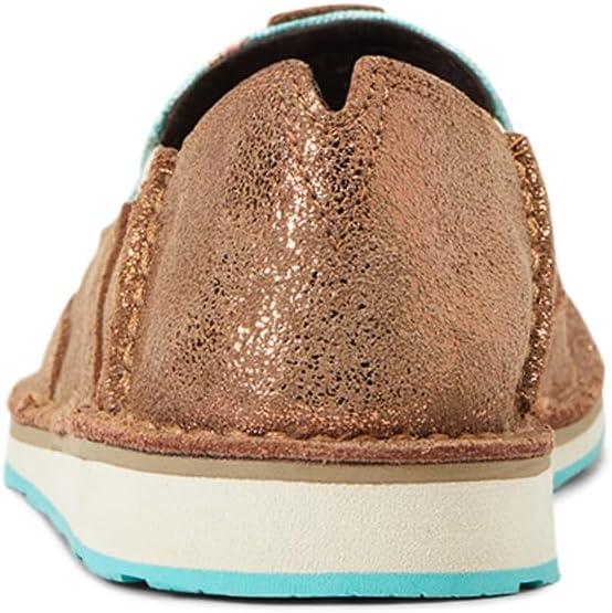imageAriat Womens Cruiser Azteca Black SuedeGold Glitter CasualCopper MetallicBucking Turq
