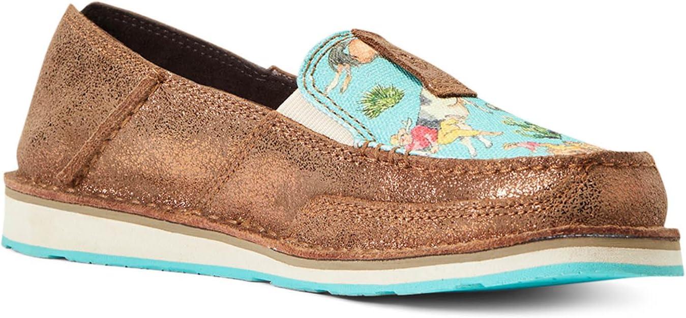 imageAriat Womens Cruiser Azteca Black SuedeGold Glitter CasualCopper MetallicBucking Turq