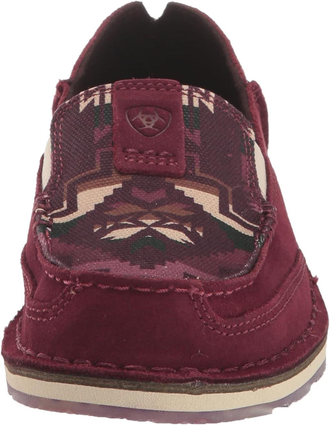 imageAriat Womens Cruiser Azteca Black SuedeGold Glitter CasualDark BurgundyWine Saddle Blanket