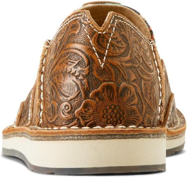 imageAriat Womens Cruiser Azteca Black SuedeGold Glitter CasualMariposaBrown Floral Emboss