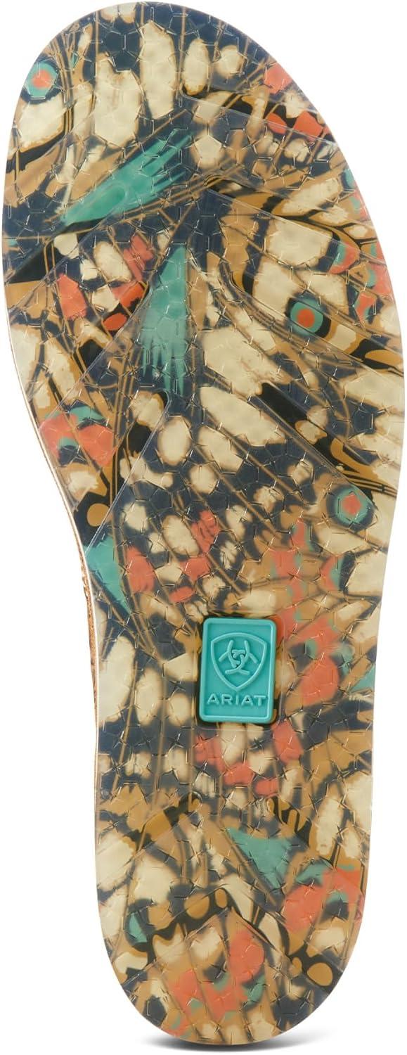 imageAriat Womens Cruiser Azteca Black SuedeGold Glitter CasualMariposaBrown Floral Emboss