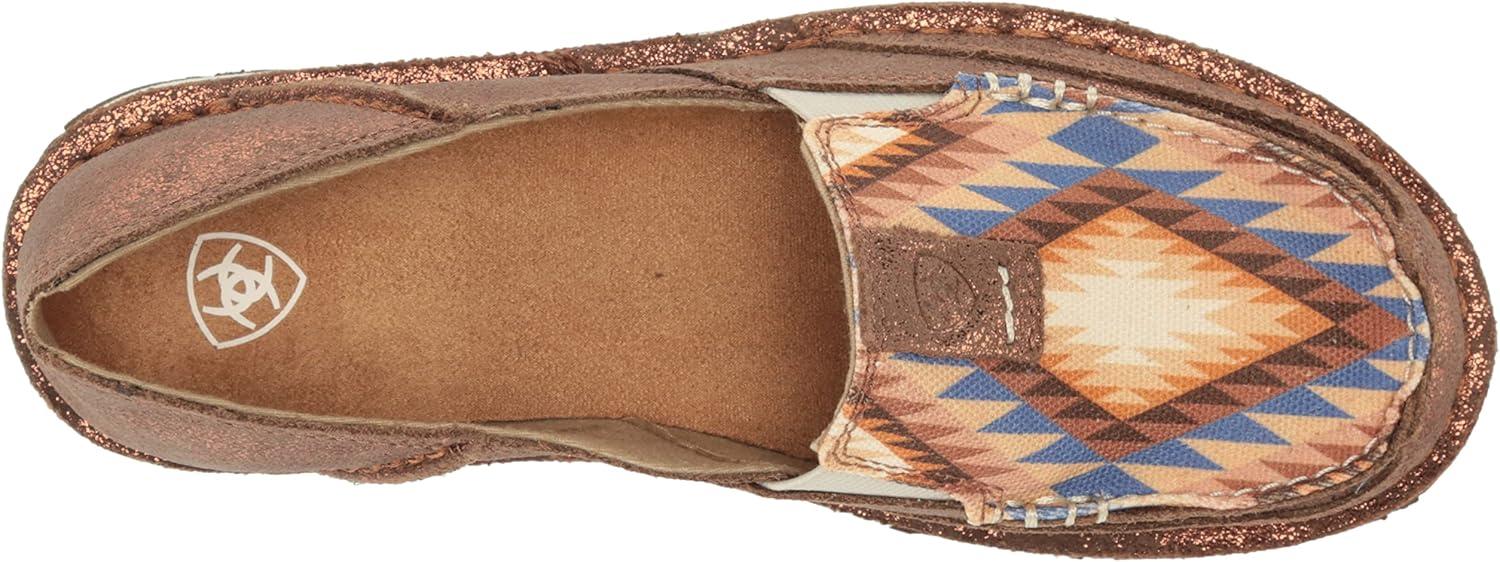 imageAriat Womens Cruiser Azteca Black SuedeGold Glitter CasualMetallic BronzeAztec Blanket