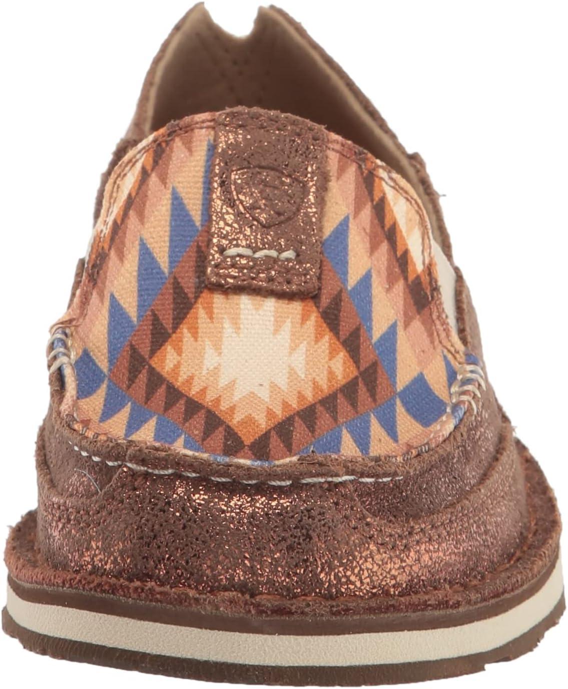 imageAriat Womens Cruiser Azteca Black SuedeGold Glitter CasualMetallic BronzeAztec Blanket