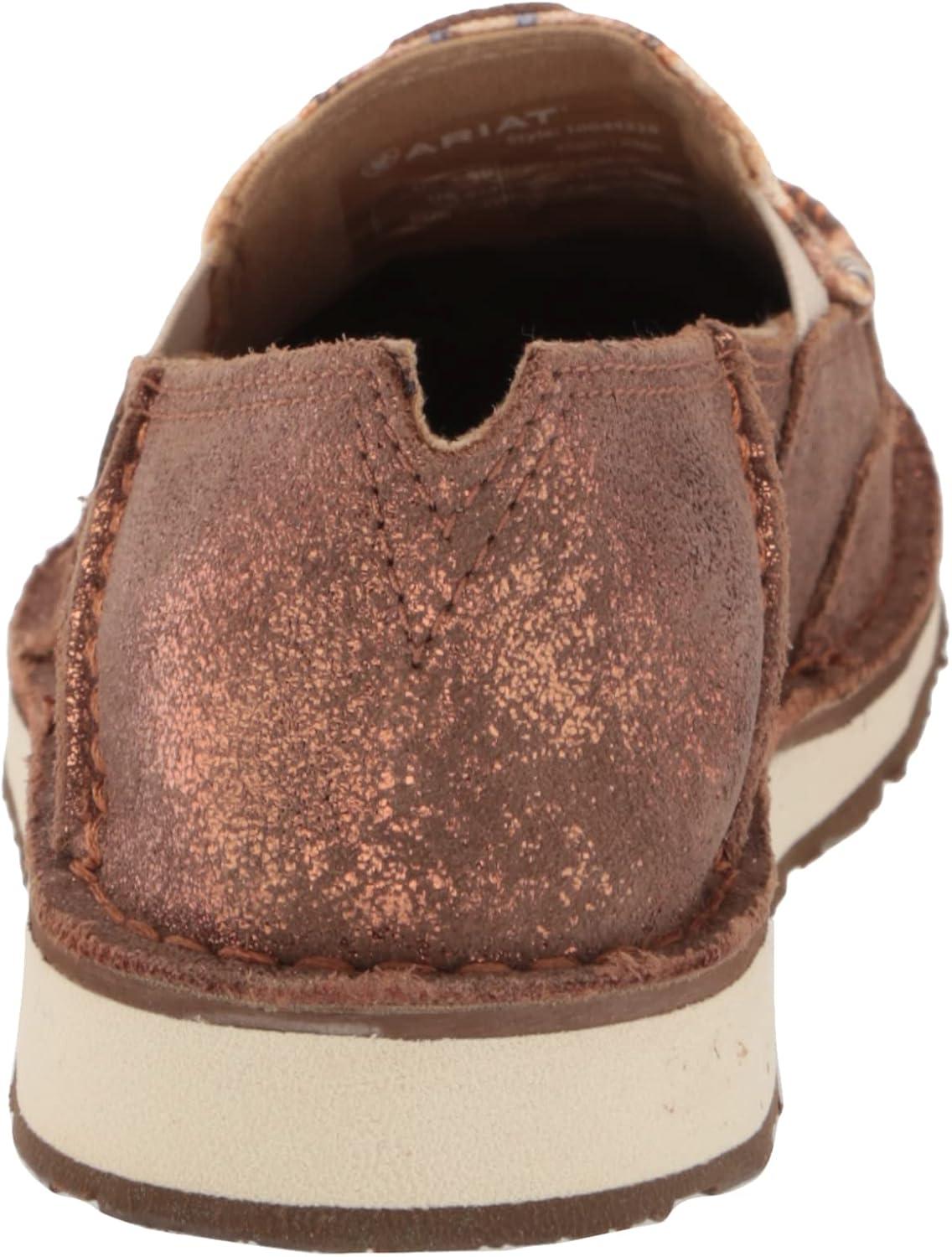 imageAriat Womens Cruiser Azteca Black SuedeGold Glitter CasualMetallic BronzeAztec Blanket