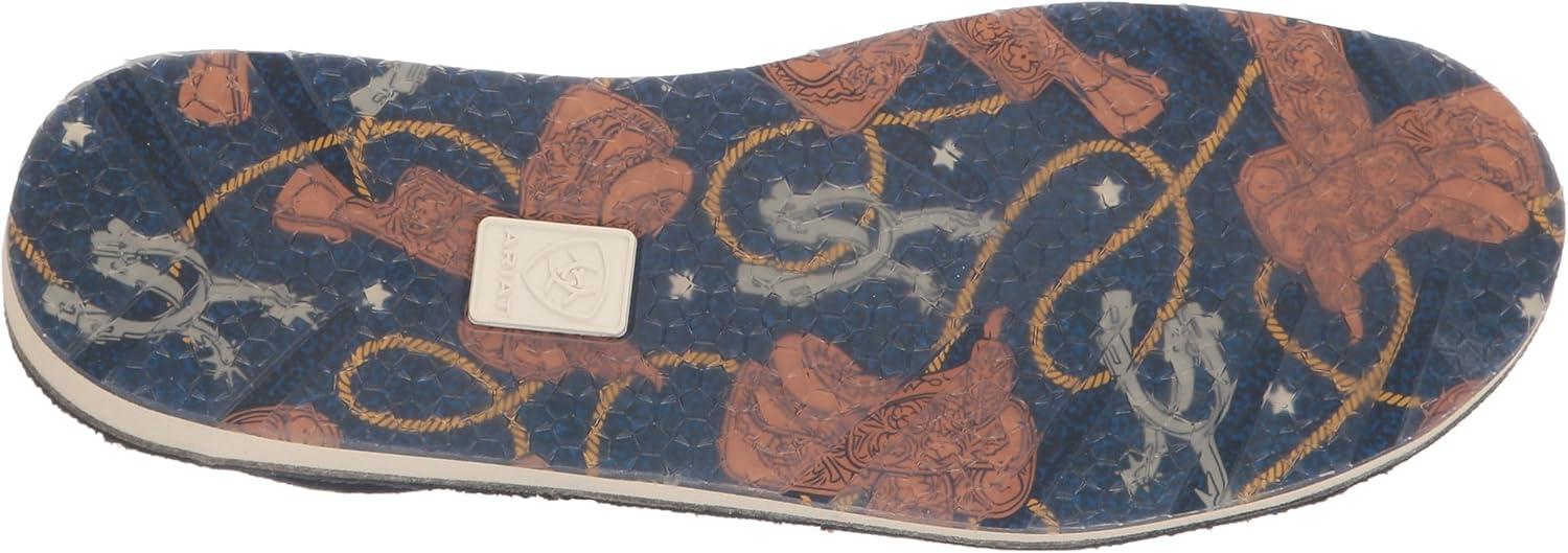 imageAriat Womens Cruiser Azteca Black SuedeGold Glitter CasualNavy Blue SuedeSaddle Up Print