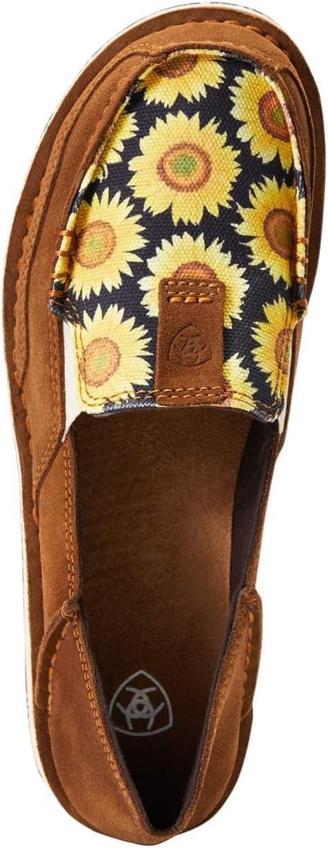 imageAriat Womens Cruiser Azteca Black SuedeGold Glitter CasualPeanutField of Sun