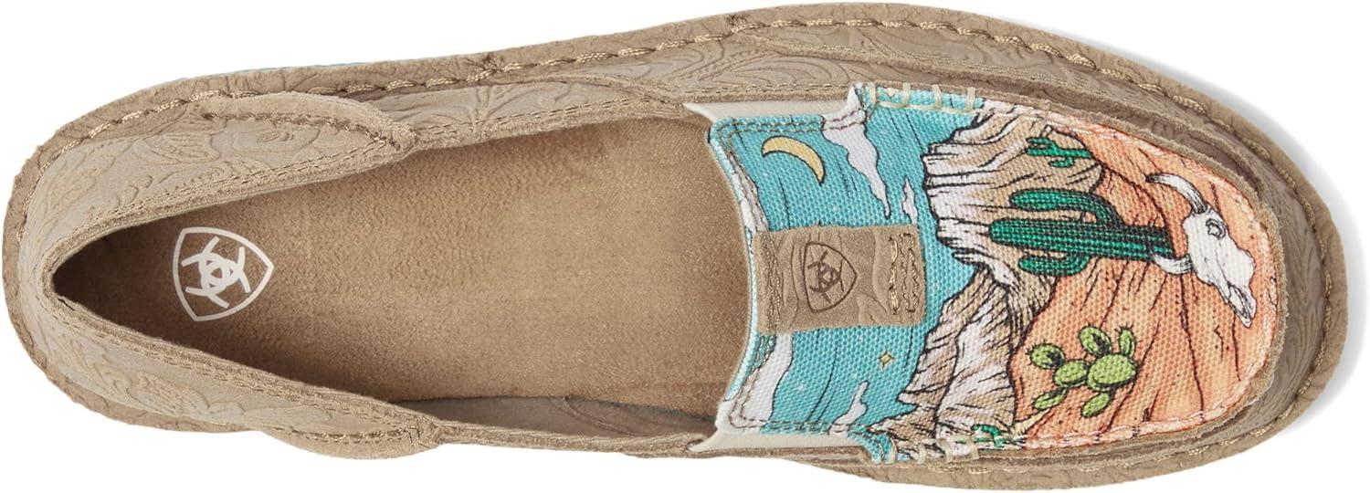 imageAriat Womens Cruiser Azteca Black SuedeGold Glitter CasualTan Suede Emboss