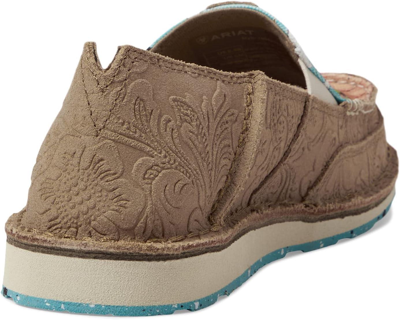 imageAriat Womens Cruiser Azteca Black SuedeGold Glitter CasualTan Suede Emboss