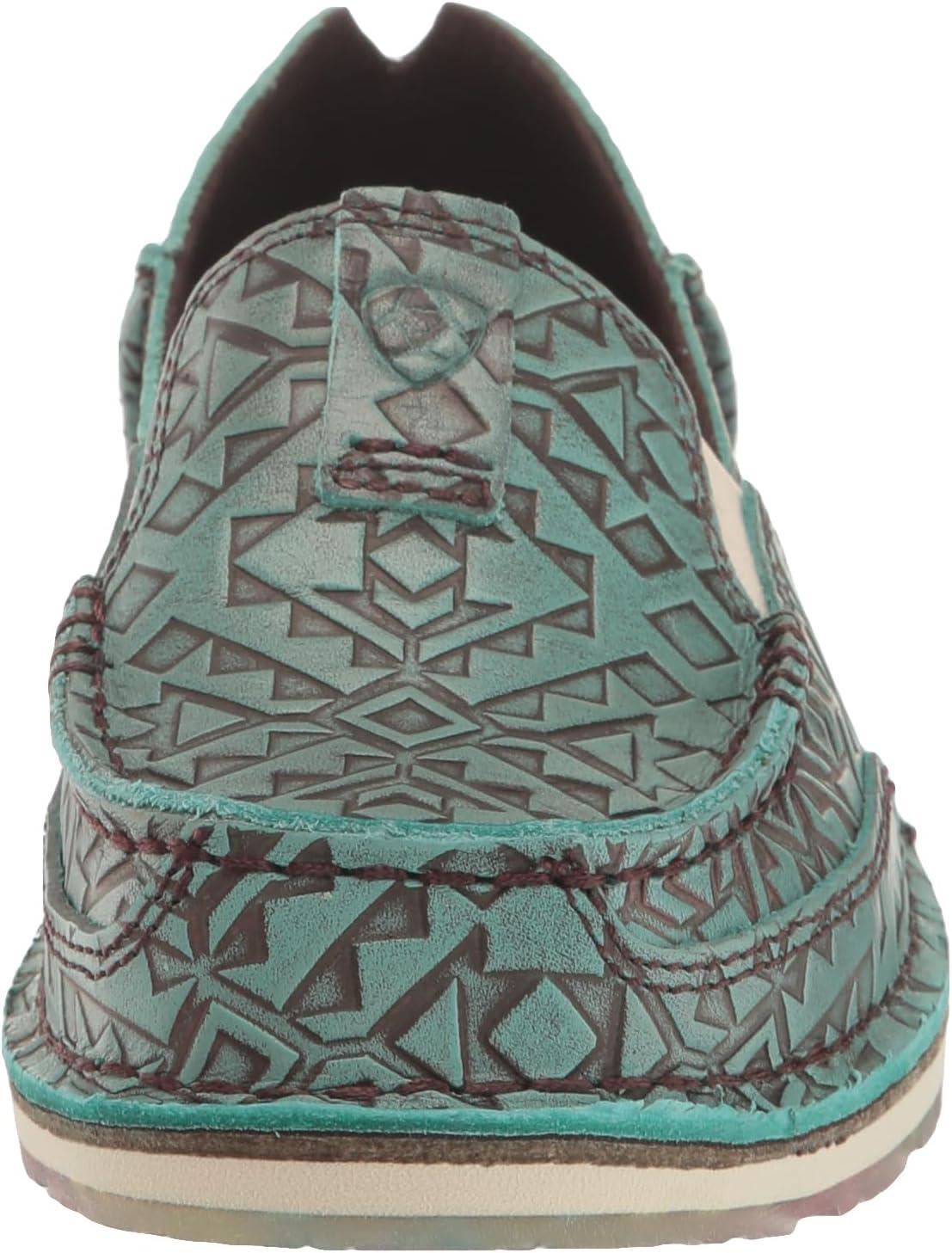 imageAriat Womens Cruiser Azteca Black SuedeGold Glitter CasualTurquoise Blanket Emboss