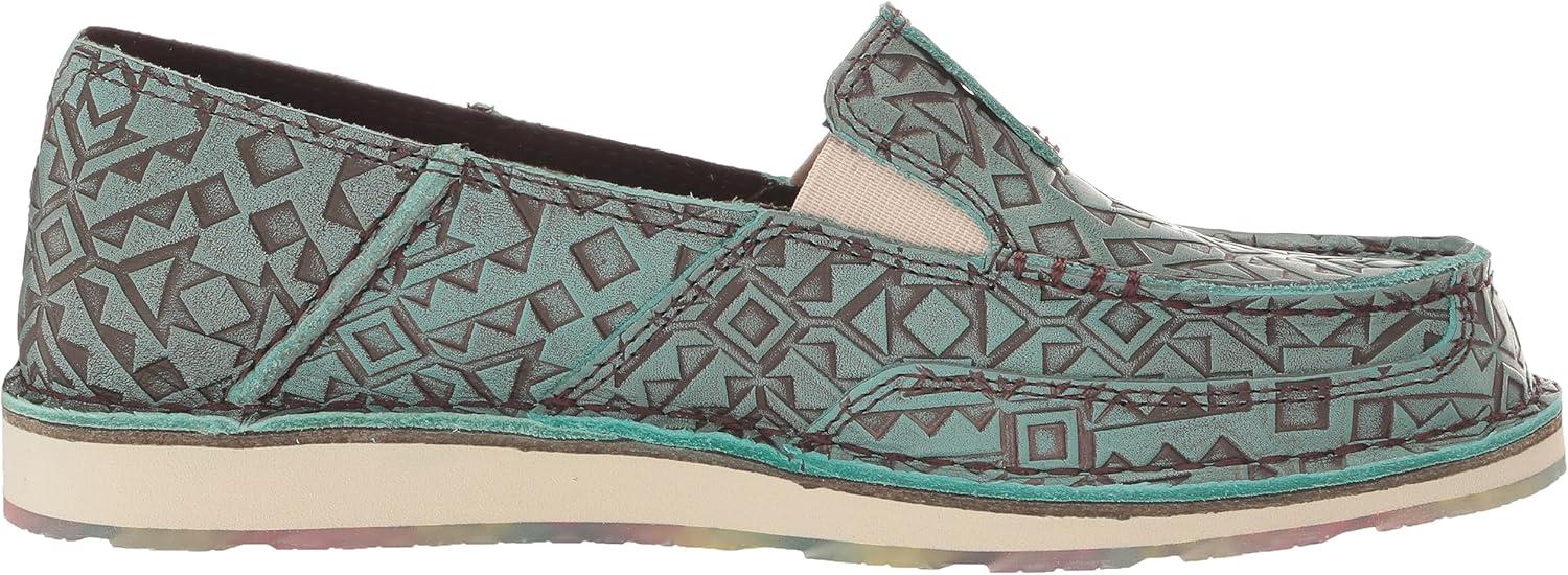 imageAriat Womens Cruiser Azteca Black SuedeGold Glitter CasualTurquoise Blanket Emboss