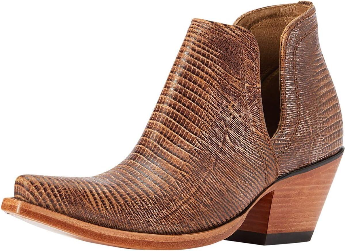 imageAriat Womens White Dixon Boot WhiteBrown Lizard Print