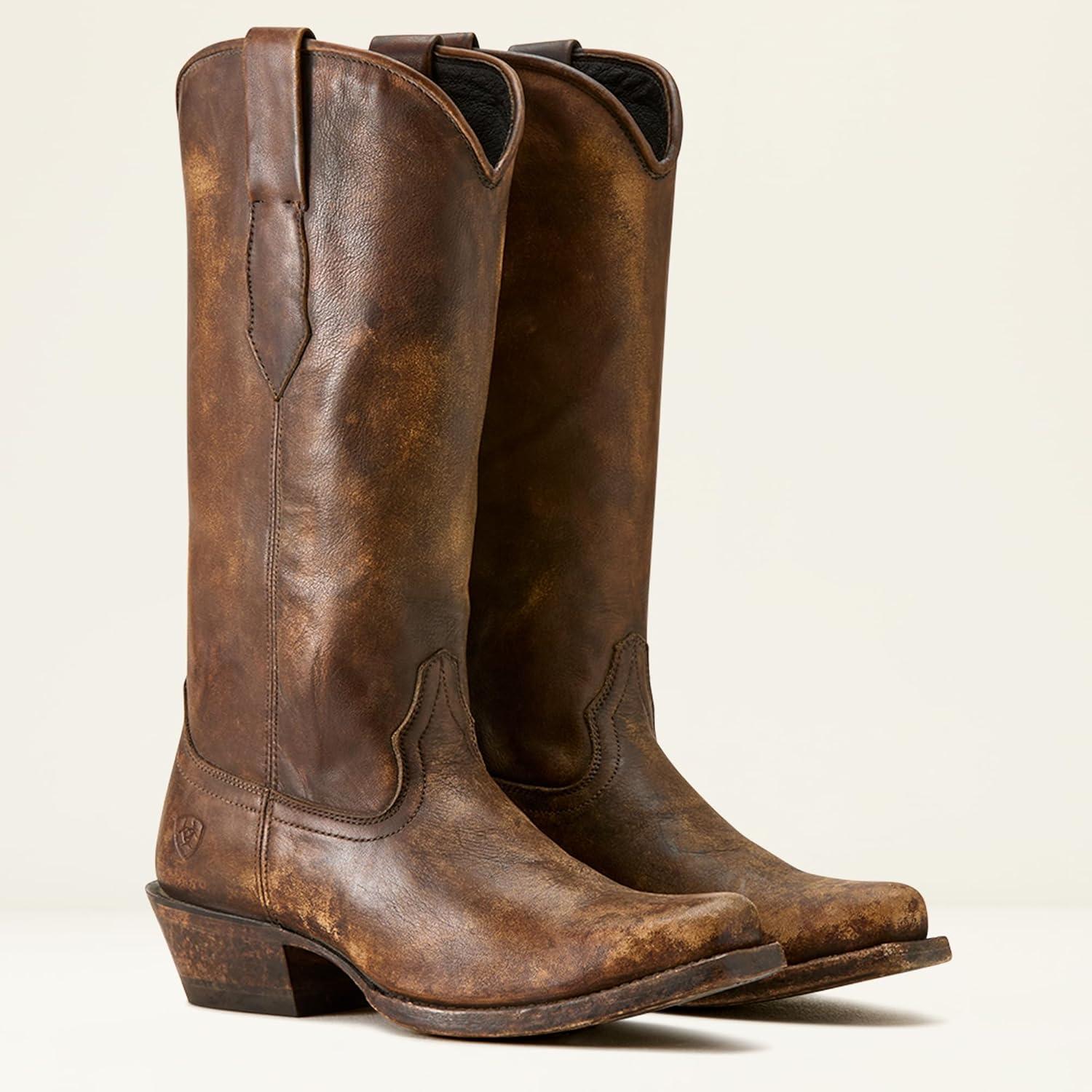 imageAriat Womens Yellowstone Stockman Western BootDistressed Tan