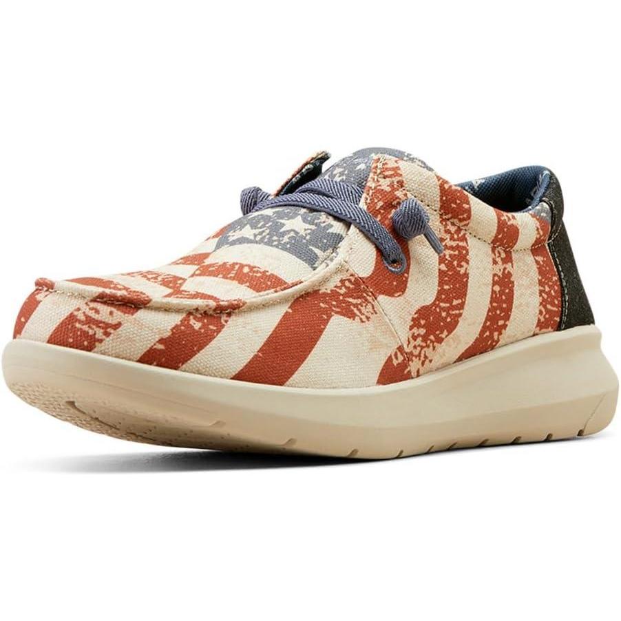 imageARIAT Hilo Womens Slip OnCharcoalAmerican Flag Print