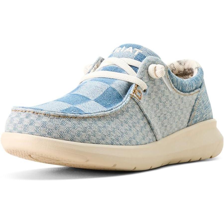 imageARIAT Hilo Womens Slip OnMixed Light Checkered Denim
