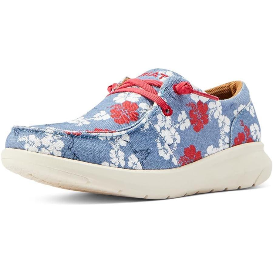 imageARIAT Hilo Womens Slip OnRed White and Blue Pareau Prin