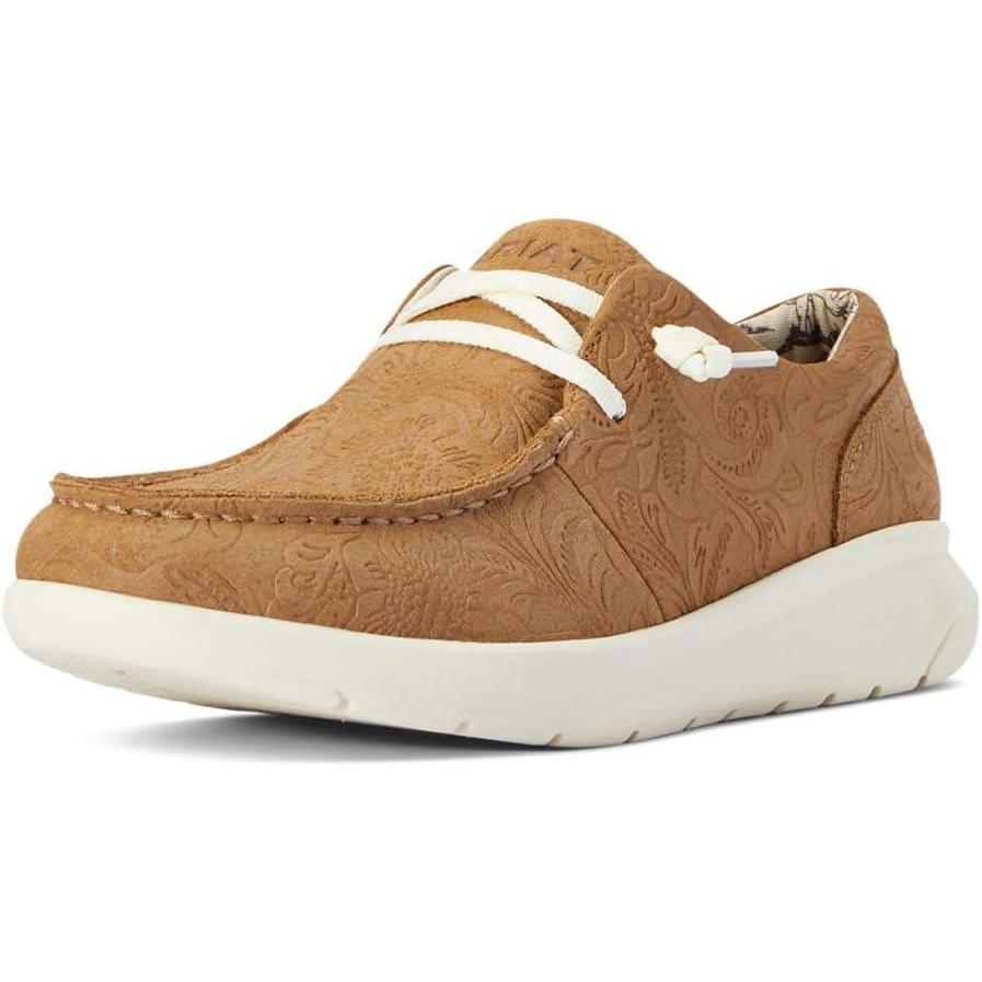 imageARIAT Hilo Womens Slip OnTan Floral Emboss