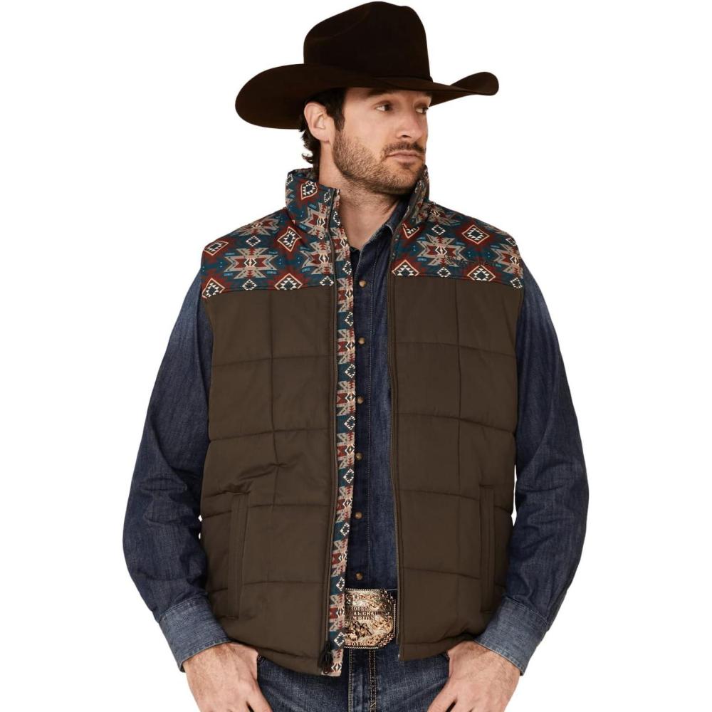 imageARIAT Mens Crius Insulated Vest Majolica BlueBanyan BarkSouthwest