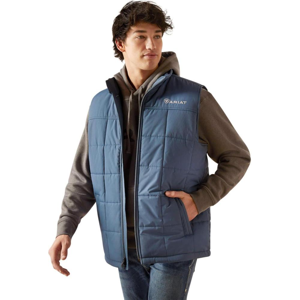 imageARIAT Mens Crius Insulated Vest Majolica BlueSteely